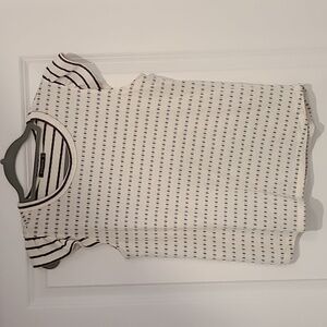 Staccato black and white striped shirt
